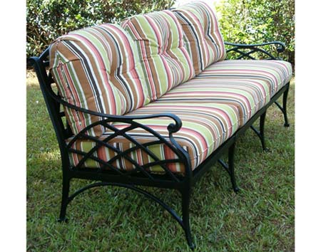 Aluminum Crossweave Deep Seating Love Seat w/ Cushions