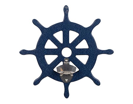 Wall Mount Bottle Opener - Ship Wheel