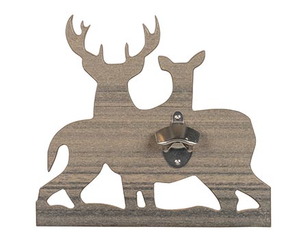 Wall Mount Bottle Opener - Whitetail Deer