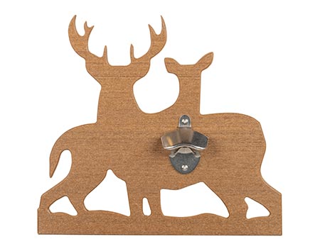 Wall Mount Bottle Opener - Whitetail Deer