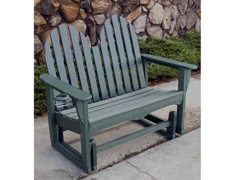 48" POLYWOOD Adirondack Glider Bench