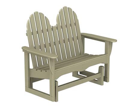 48" POLYWOOD Adirondack Glider Bench