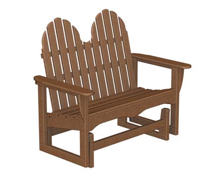 48" POLYWOOD Adirondack Glider Bench