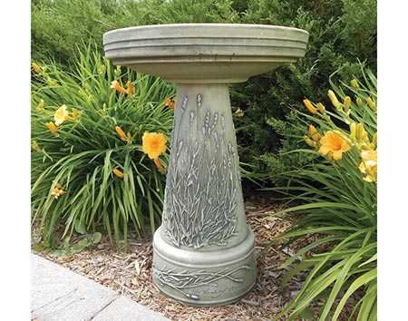 Ceramic Lavender Bird Bath