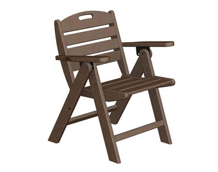 POLYWOOD Nautical Low Back Folding Chair