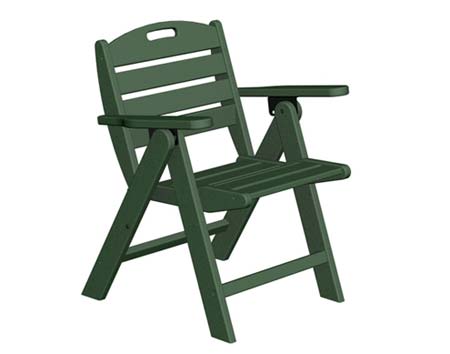 POLYWOOD Nautical Low Back Folding Chair