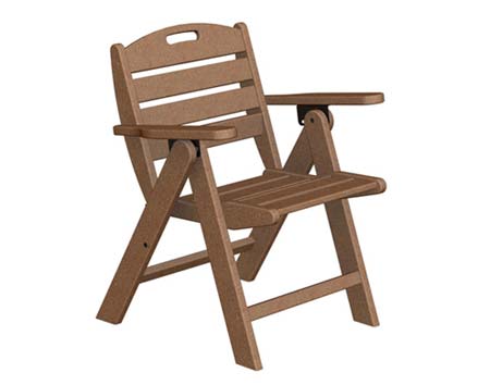 POLYWOOD Nautical Low Back Folding Chair