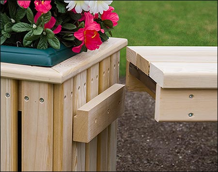 Cypress Bench w/2 Planters