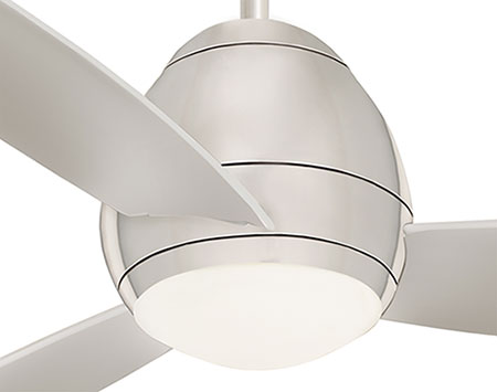 Brushed Steel Avruc  Ceiling Fan w/ Light