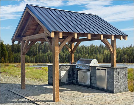 Rustic Eastern Hemlock Garden Ramada