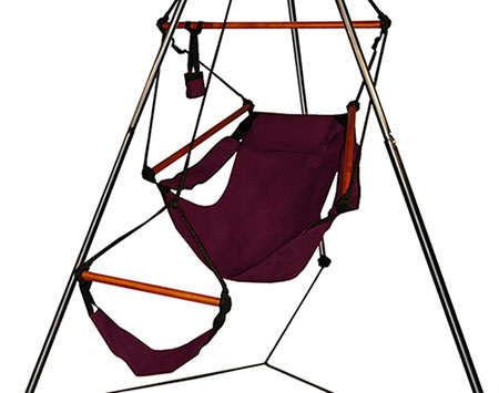 Hamilton Hammock Chair w/Wood Dowels and Tripod