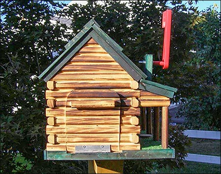 Log Shack Mailbox w/ Porch