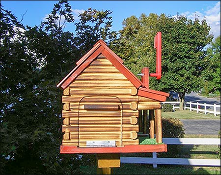 Log Shack Mailbox w/ Porch