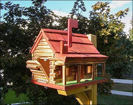 Log Shack Mailbox w/ Porch