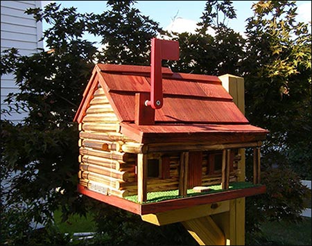 Log Shack Mailbox w/ Porch