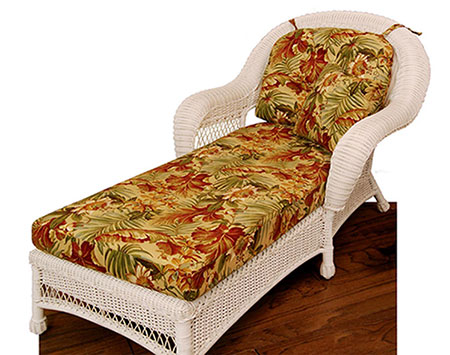 Wicker Domain Chaise Lounge w/ Cushions