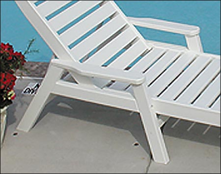 POLYWOOD Nautical Chaise Lounge w/Arms