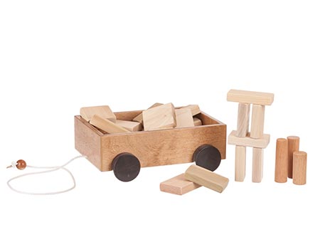 Maple Wagon With Block Set