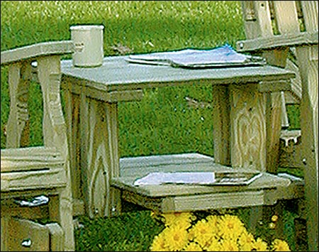 Treated Pine Tete-a-Tete Glider with Table