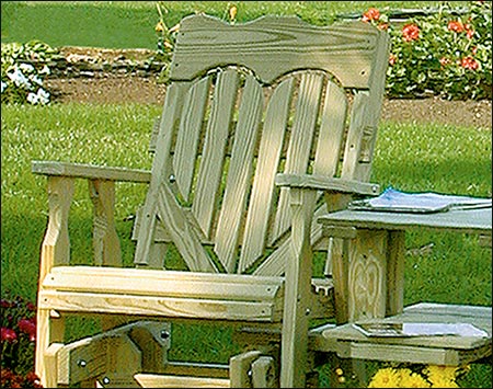 Treated Pine Tete-a-Tete Glider with Table