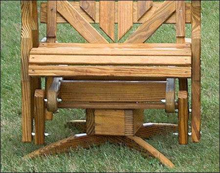 Treated Pine Swivel High Heartback Glider