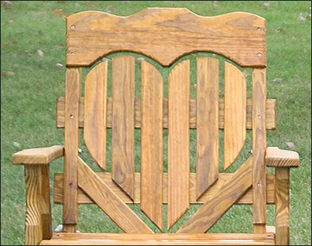 Treated Pine Swivel High Heartback Glider