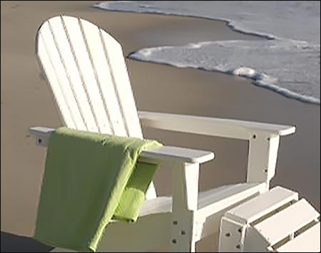 POLYWOOD Shell Back Adirondack Chair