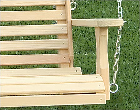 Cypress Crossback Porch Swing 