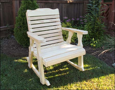 Treated Pine Crossback Rocking Chair