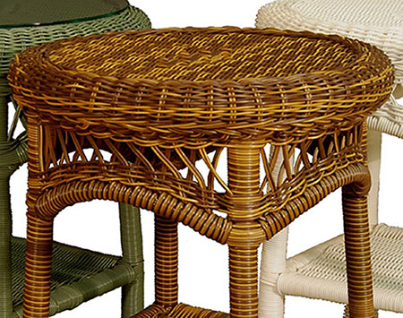 Wicker Sands Round End Table