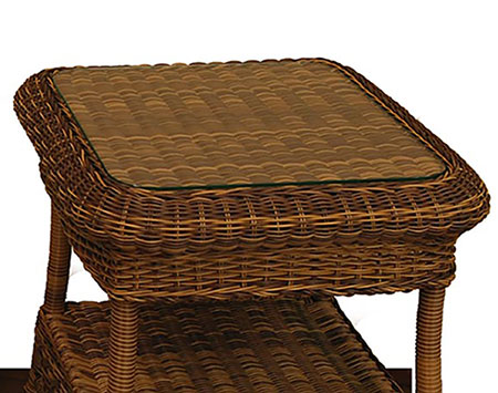 Wicker Domain Square End Table 