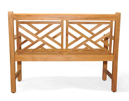 Teak Chippendale Bench