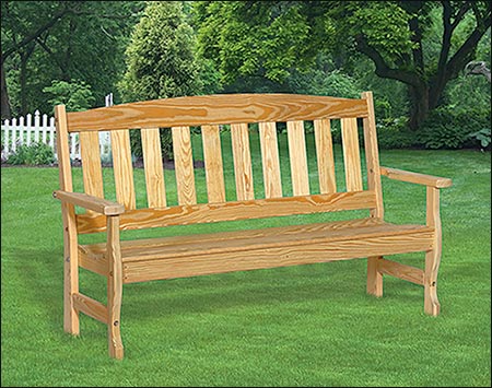 Treated Pine English Garden Bench