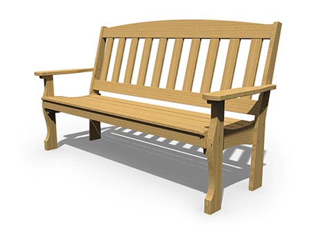 Treated Pine English Garden Bench