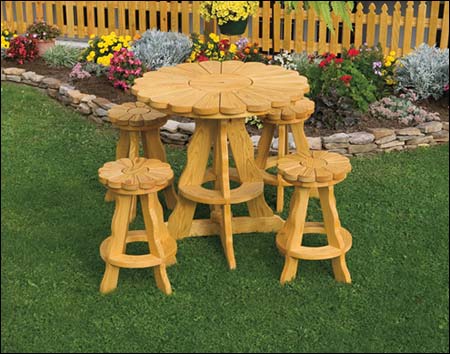 Treated Pine Sunflower Pub Stool