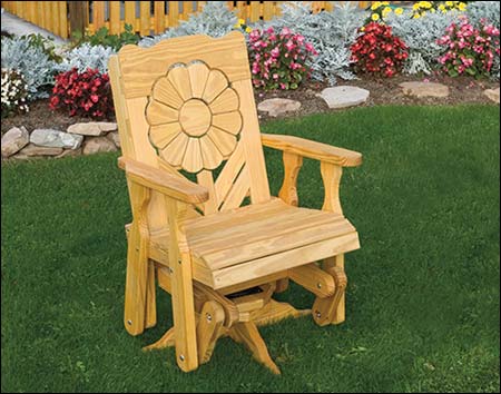 Treated Pine Sunflower Swivel Glider