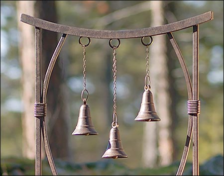 Wrought Iron Bells-A-Ringing Trellis