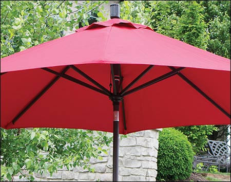 9 Fiberglass Octagon Umbrella w/ Sunbrella Fabric