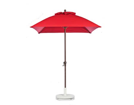 6.5 Square Market Umbrella w/Aluminum Pole, Crank & No Tilt 