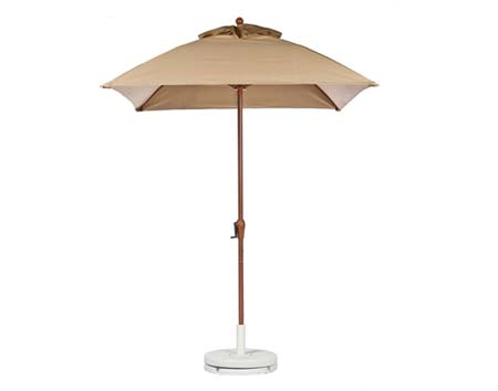 6.5 Square Market Umbrella w/Aluminum Pole, Crank & No Tilt 