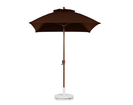 6.5 Square Market Umbrella w/Aluminum Pole, Crank & No Tilt 