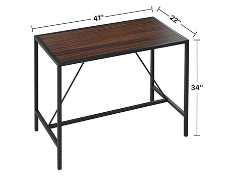 Deckard Walnut Pub Table w/ Metal Frame