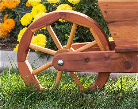 Eastern Red Cedar Wheelbarrow Planter