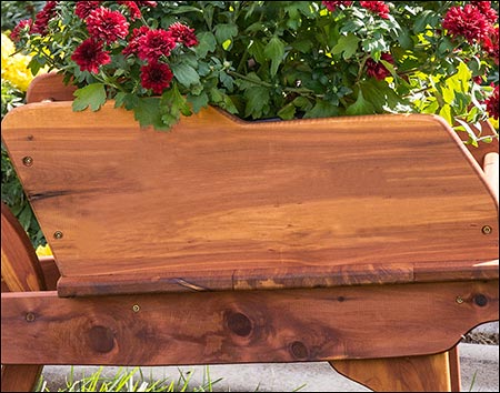 Eastern Red Cedar Wheelbarrow Planter