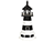 Poly Lumber/Wooden Hybrid Fire Island Lighthouse Replica with Base