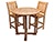 Teak 3 Piece Bar Set