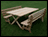 42" Wide Red Cedar Cross Legged Picnic Table w/Backed Benches