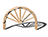Treated Pine 36" Half Wagon Wheel