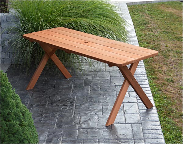 Red Cedar Cross Legged Picnic Table (Table Only)