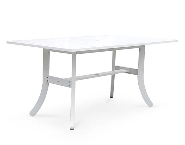 Acacia Rectangular Curved-Leg Dining Table